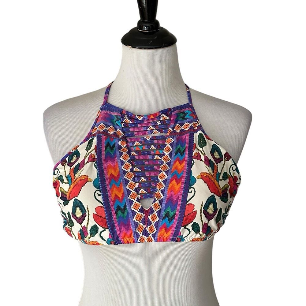 Nanette Lepore Caged‎ Swim Bikini Top Hippie BOHO Festival Womens Size M